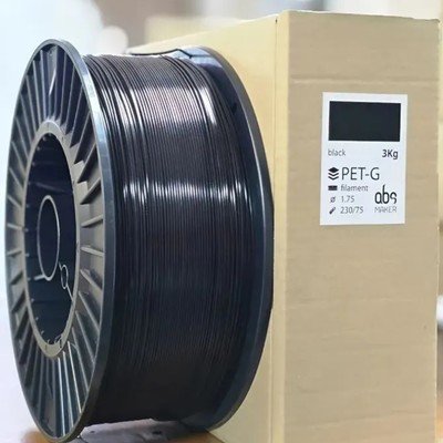 PETG пластик АБС Мейкер/ABS Maker 1.75 мм черный 3 кг